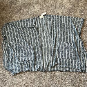 NWT Anthropologie Blue and White Striped Wrap